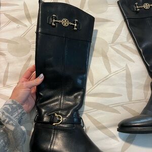 Tory Burch Black Riding Boots